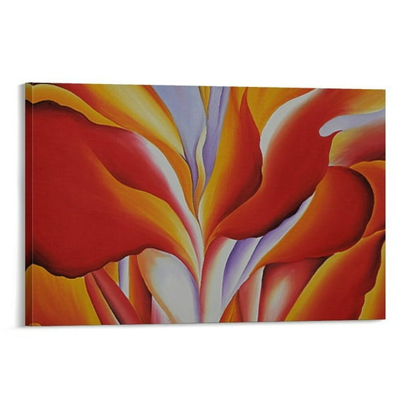Georgia O'Keeffe Artist Abstract Flowers Poster Wall Art Poster Scroll Canvas Painting Picture Living Room Decor Home 08x12inch(20x30cm)