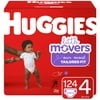 Huggies Little Movers Baby Diapers, Size 4, 124 Ct, Huge Pack
