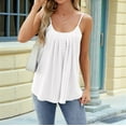 thumbnail image 3 of Dycnvjo Women'S Tank Tops Sleeveless Summer Top Spaghetti Strap Spring Shirt Loose Fit Beach Vacation 2025 Casual White L, 3 of 7