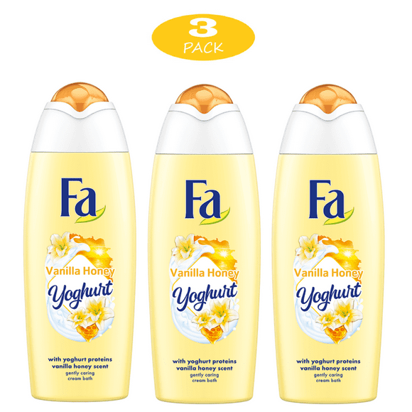 Fa Yoghurt Vanilla Honey Shower Gel 8.4oz/250ml - Pack of 3