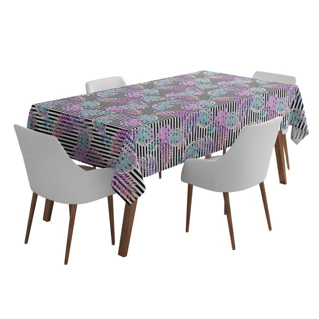 Vargottam Indoor/OutdoorTablecloth58x58 InchSquareTablecloth Waterproof PatioTableCloths- Spring/SummerTableCovers for Backyard RectangularTable/BBQs/Picnic -Multicolor2