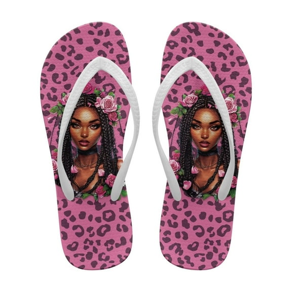 CHAQLIN Women's Flip Flop, Super Lightweight and Soft Footbed, Thin Strap Beach Sandal