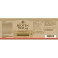 thumbnail image 2 of Suplemento Solgar Biotina de 5000 mcg, 100 cápsulas vegetarianas para piel y cabello, 2 of 6