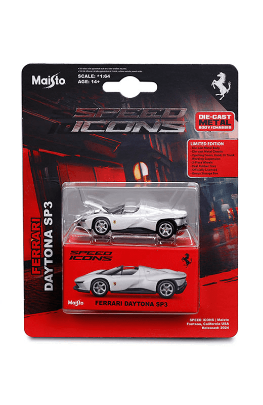 Maisto 1:64 Speed Icons Ferrari Daytona SP3 – White - Walmart.com