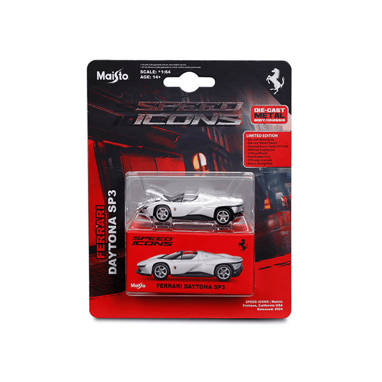 maisto Ferrari 17台セット Maisto 1:64 Speed Icons Ferrari Daytona SP3 – White - Walmart.com