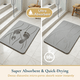 thumbnail image 3 of ComfiTime Stone Bath Mat, Super Absorbent & Fast Drying Diatomaceous Earth Shower Mat, None Slip Drying Mat for Bathroom Floor/Kitchen, Easy to Clean Bathroom Mat, Light Gray, 3 of 12