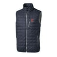 thumbnail image 2 of Men's Cutter & Buck Heathered Navy Cleveland Guardians Rainier Full-Zip Puffer Vest, 2 of 3