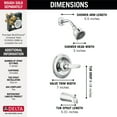 thumbnail image 5 of Delta Foundations Monitor 13 Series Shower Trim - BT13410 - Chrome, 5 of 6