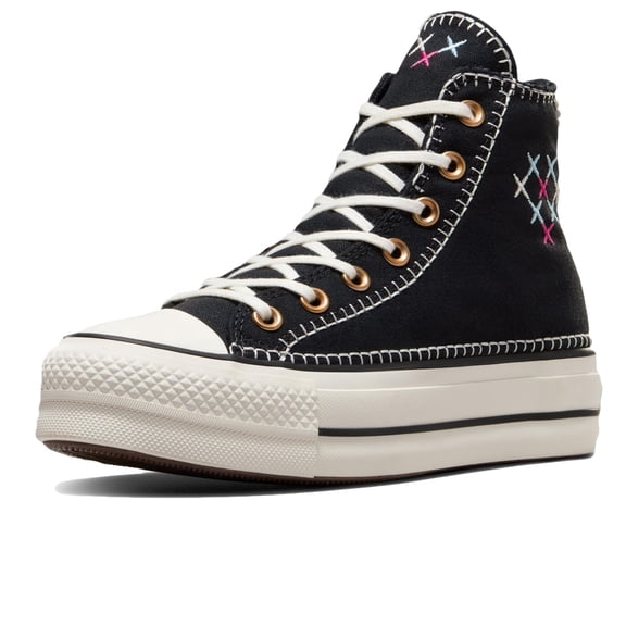 Converse Women's Chuck Taylor All Star Platform Sneakers, Black/Egret/Gold, 7 Medium US