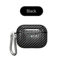 thumbnail image 6 of AirPods Pro Case with Keychain, Allytech Carbon Fiber Wireless Charging Protective Shockproof Carabiner Bluetooth Earphone Storage Bag Charging Box Cover for Apple Airpods Pro / Airpods 3, Black, 6 of 10