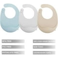 thumbnail image 2 of 3 Pack Super Light Silicone Baby Bibs for Boys Girls| Waterproof Baby Bibs with Pocket Food Catcher Soft Adjustable Silicone Feeding Bibs, 2 of 5