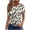 Z141-Khaki, variant on Ichuanyi Women's Casual Pattern Floral Printed Shirt Loose Short Sleeved T-Shirt Classic Round Neck Top