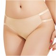 thumbnail image 2 of YWDJ Womens Underwear Thongs Cute Lightweight G String No Show Sexy Lingerie Thongs Panties Silk Hollow Out Underwear Beige L, 2 of 9