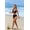 Black, variant on Women’s Two Piece Bikini Set Solid Color U Shape Metal Detail Swimwear 2026