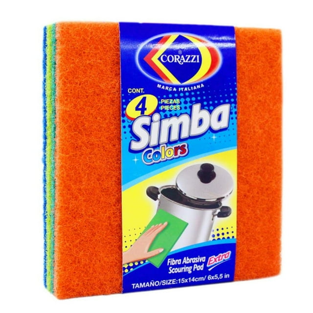 Fibra Simba Colores Corazzi Abrasiva 15x14cm 24 Paquetes