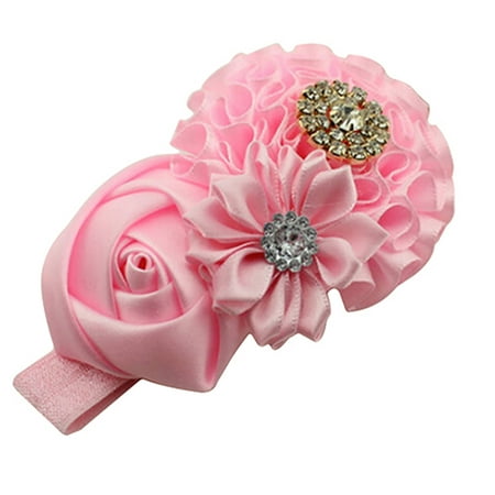 

UDIYO Cute Flower Pendant Rhinestone Rose Pendant Hairband for Birthday Party