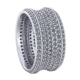 thumbnail image 3 of 5Ct Round Cut Natural Diamond 7Row Concave Women's Anniversary Wedding Eternity Band Ring 18k Gold IJ SI2, 3 of 3