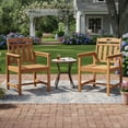thumbnail image 3 of Ktaxon Fir Wood Dining Chair Accent Dining Chair with Vertical Slat Back Indoor Seating Brown, 3 of 9