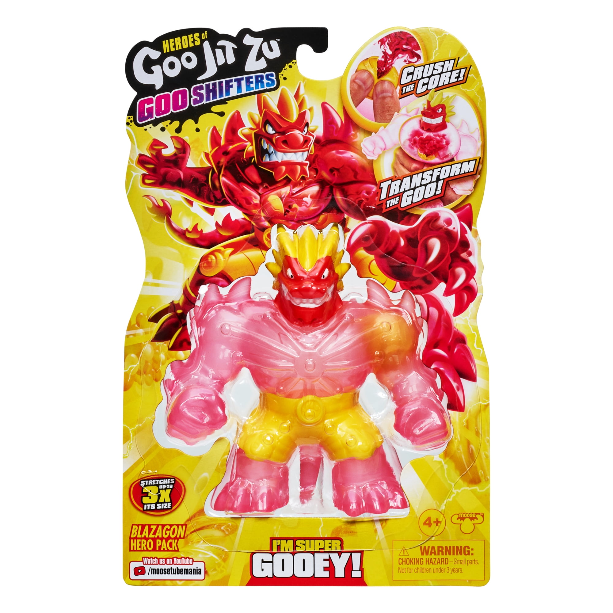 Heroes of Goo Jit Zu Goo Shifters Hero, Super Stretchy, Super Squishy Goo Filled Toy with a Unique Goo Transformation, Styles May Vary, Boys,  Ages 4+