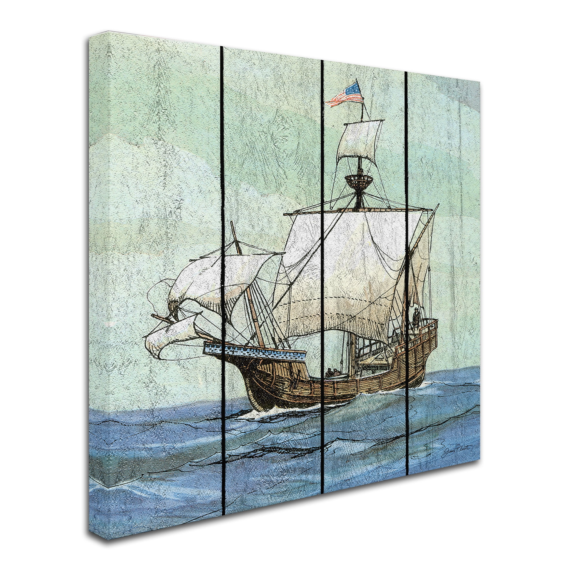 Trademark Fine Art 'Nautical Ships 1' Canvas Art by Jean Plout