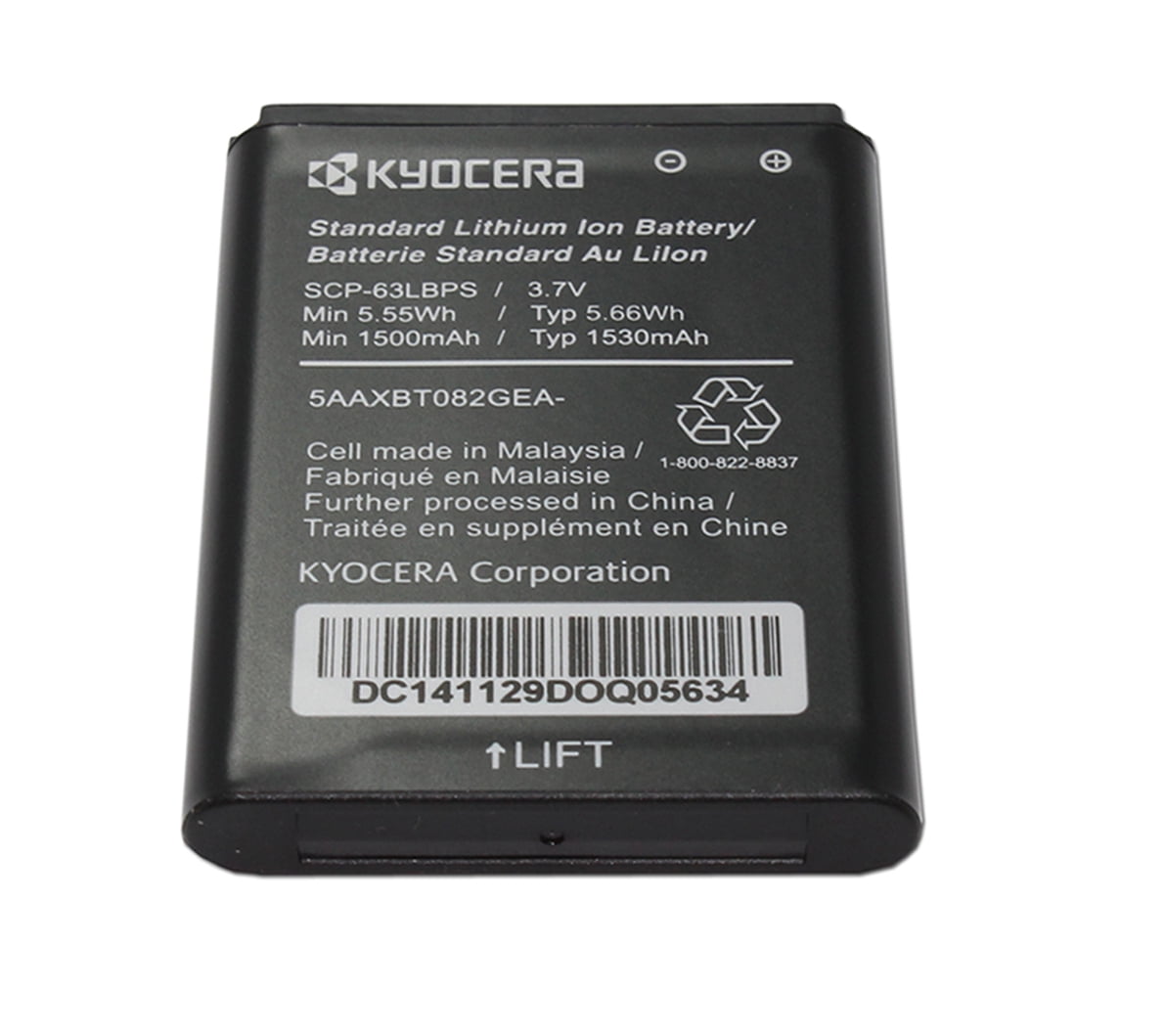 Genuine Kyocera Battery SCP63LBPS 1500mAh for Kyocera DuraXV E4520 DuraXA E4510 (NonRetail