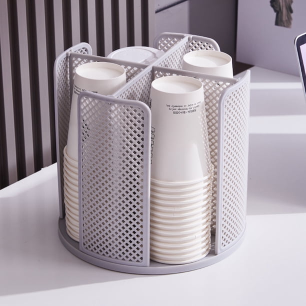 Dispensador giratorio de vasos de papel, organizador de tazas de café de papel, estante de almacenamiento de tazas único para cafetería, restaurante, Bar y Hotel