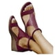 thumbnail image 4 of Amzcrzy Zapatos de mujer,Zapatos de mujer,Zapatillas de mujer, Sandalias de cuña con cremallera y punta abierta para mujer, zapatos casuales de verano, de color liso Sandalias Mujer Zapatillas De Cas, 4 of 6