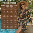 thumbnail image 7 of Xoenoiee Mushroom Flower Print Bathing Suit Cover Up Shirt for Women Button Down Beach Cover Ups Side Split Swimsuit Coverup Lapel Collar Blouse, XL, 7 of 7
