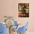 thumbnail image 2 of ZFLMY Cute Cat Ready to Hang Art Modern Canvas Prints Home Decor Wall Pictures Office Bedroom Living Room Bathroom Kitchen Decoration 12x16in, 2 of 5