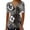 Dark Gray#36, variant on AOOCHASLIY Fashion Women T-shirts Summer Fold Printed Regular Women Short Sleeves Blouses V Neck Button Tops