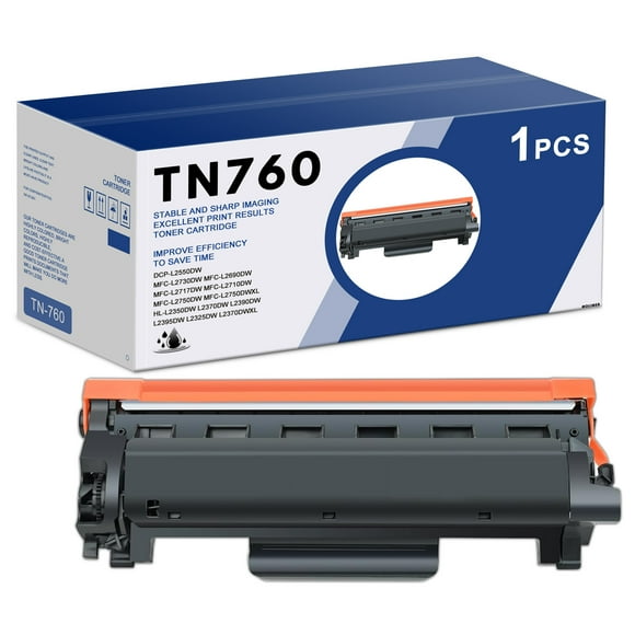 TN760 TN 760 High Yield Black Toner Cartridge Replacement for Brother TN-760 TN730 to Use with DCP-L2550DW MFC-L2690DW MFC-L2750DW HL-L2325DW Printers(Up to 3,800 pages,1-Pack)