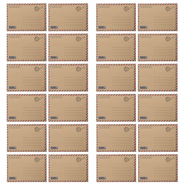 Set de 48 piezas de papelería y sobres vintage para escribir cartas, papel retro y tarjetas de felicitación Kraft. Sobres para invitaciones a fiestas, cartas de amor y recuerdos navideños.