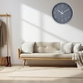 thumbnail image 3 of 12 Inch Wall Clock Non-Ticking Silent Battery Operated Round Wall Clock Modern Elegant Simple Style Clock for Home Bedroom Living Room Kitchen Office, 3 of 7