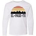 thumbnail image 3 of Inktastic El Paso Texas Skyline Retro Long Sleeve Youth T-Shirt, 3 of 5
