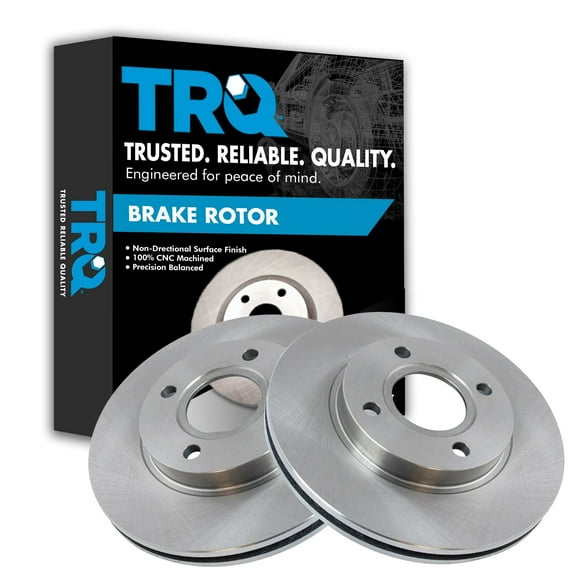 TRQ Front Brake Rotors Set Vented Fits Select 2000-2004 Ford Focus