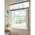 thumbnail image 6 of Valances for Windows Farmhouse Black Rod Pocket Cafe Window Treatments Valance Curtains for Kitchen Bathroom Laundry Basement Windows 56"x16", 6 of 9
