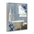 thumbnail image 3 of Stupell Industries Bathroom Blues Floral Tub Gray Framed Giclee Art design by Kim Allen, 14 x 11, 3 of 8