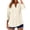 43#Beige, variant on Tops for Women Summer V Neck Pleated Front Shirts 3/4 Sleeve Tunic Tops Loose Fit Blouse Brown 2XL