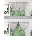 thumbnail image 5 of Waterfall Valances for Windows, Red Blue Coral Coastal Kitchen Sheer Valance Curtains, Summer Beach Seaside Nautical Rod Pocket Elegant Swag Valances for Living Room Bedroom, 47.2"x38.5", 1 Panel, 5 of 8