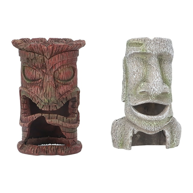 2pcs Fish Tank Face Ornaments European Style Decor Safe Nontoxic Resin Fish Tank Decorations for Aquarium Fish Tank
