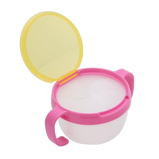 Tazón de Comida para Bebés, Tazón de Comida para Bebés con Doble Asa, Dineste para Refrigerios para Niños Pequeños Con Cubierta en Espiral para Niños
