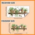 thumbnail image 3 of PeelandStick Wall Decor, WallforBedroom, Fake Potted Plant, Green Foliage Arrangement, Wooden Shelf Print, Entryway, 22.44*12.8in, 1 Set, 3 of 7
