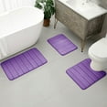 thumbnail image 6 of Hengbo Memory Foam Bathroom Rug Set 2 Piece 16 x 24 and 20 x 32 inch Bathroom Mats and Rugs Sets for Washroom Toilet Purple, 6 of 6