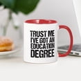 thumbnail image 4 of CafePress - Education Major Graduation - 11 oz Ceramic Mug - Novelty Coffee Tea Cup, 4 of 6