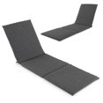 thumbnail image 1 of Costway 2 PCS Outdoor Chaise Lounge Cushion with Hook & Loop Fastener Fixing Straps Patio Gray, 1 of 4