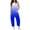 Blue, variant on ZACPNCV Girls Casual Sleeveless Jumpsuits Gradient Spaghetti Strap Loose Romper Long Pants with Pockets Black 13-14 Years
