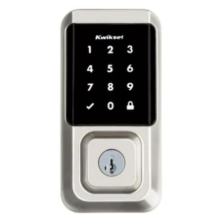 Kwikset - Halo Smart Lock Wi-Fi Replacement Deadbolt with App/Touchscreen/Key Access - Satin Nickel
