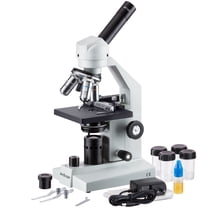 AmScope 40X-2000X Cordless Student LED Biological Compound Microscope New