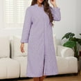 thumbnail image 5 of Soft Long Robe Bathrobe Cozy Loungewear Kimono Housecoat For Home Comfort And Warmth Elegant Design, 5 of 8