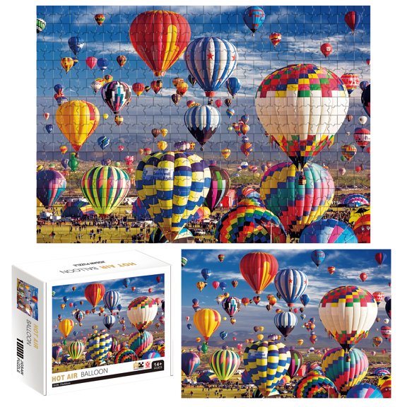 CYFW Hot Air Balloon: 1000 Piece Puzzle for Adults,Unique Puzzles for Adults,Relaxing Brain Puzzles for Adults,27.6x19.7 Inches Eco-Friendly Fun Puzzle Gifts
